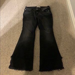 Free people black flare jeans